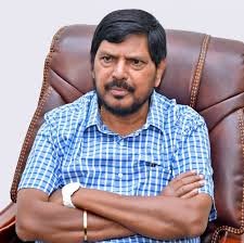 Union Minister of State for Social Justice Ramdas Athawale on a district tour on Saturday