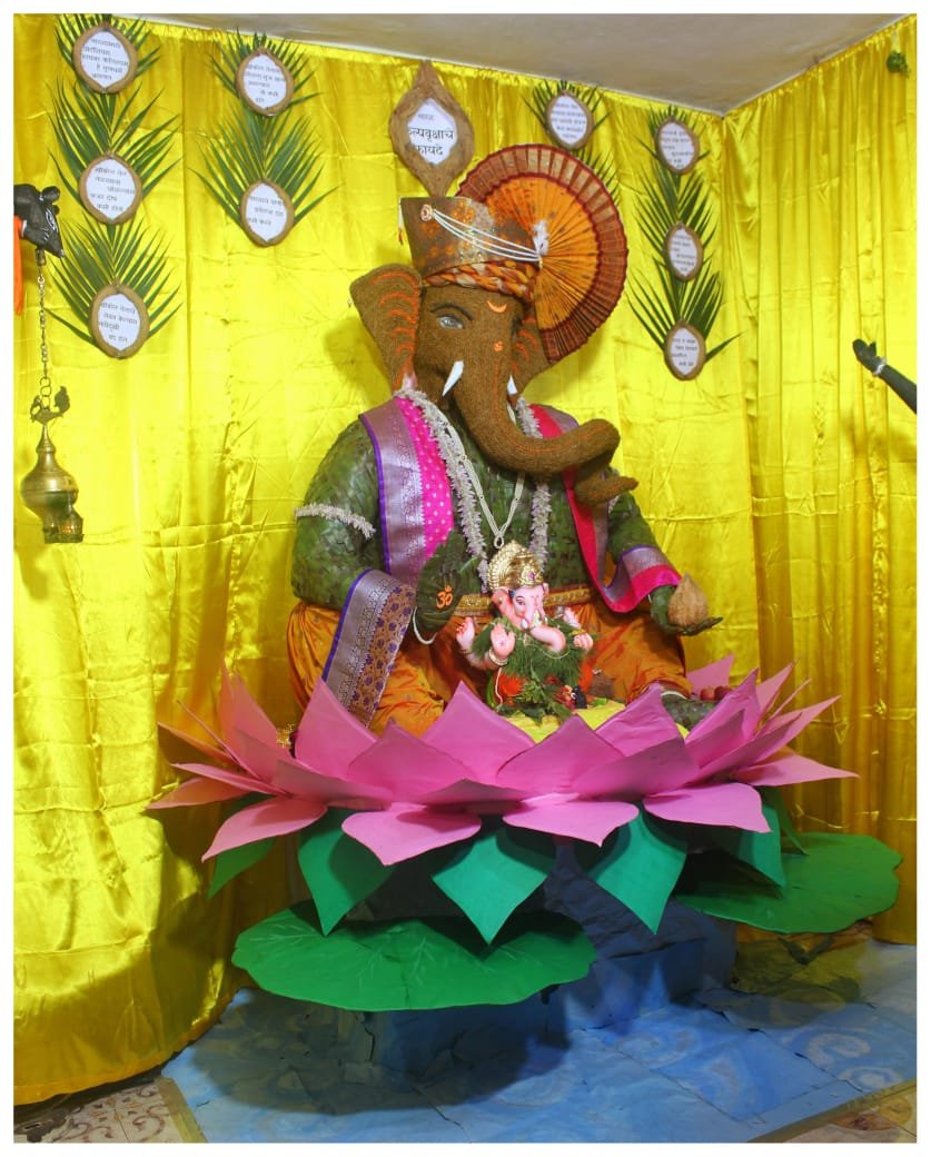 Bappa made from Kalpa tree to convey the importance of Kalpa tree, the king of eco-friendliness.