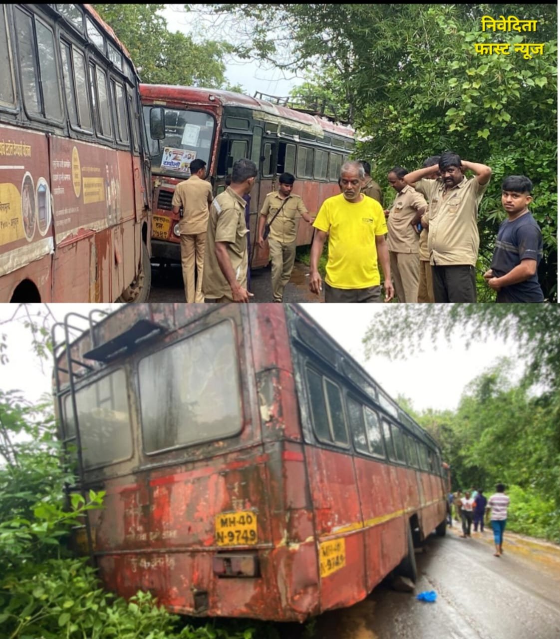 ST bus accident on Khed Khopi route, passengers safe