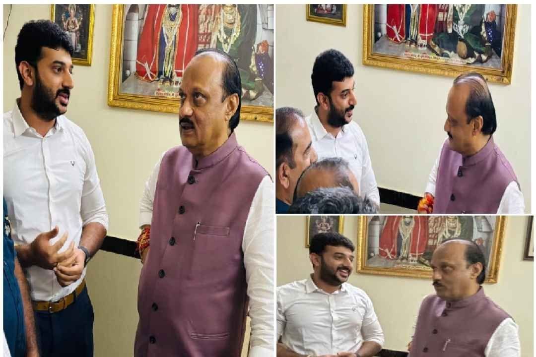 Vikrant Jadhav, Bhaskar Jadhav’s long-suffering, met with state Deputy Chief Minister Ajit Pawar.